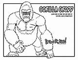 Grodd Gorilla Flash Coloring Kong King Draw Too sketch template