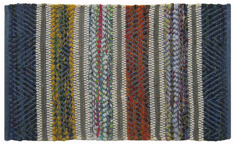 woven rag rug striped