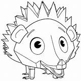 Zack Quack Fluffy Hedgehog sketch template