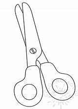 Scissors Closed Handle Plastic Coloring sketch template