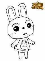 Crossing Animal Peppy Ruby Coloring Villager Rabbit Series Fun Kids Votes Cartoon Bubakids sketch template