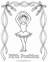 Coloring Ballet Pages Dance Position Ballerina Fifth Sheets Color Positions Printable Dancing Kids Class Reproducible Colouring Master Small Camp Visit sketch template