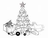 Christmas Coloring Pages Western Tree sketch template