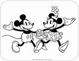 Mickey Minnie Mouse Coloring Classic Kid Disneyclips Wallpaper Pages Friends Colour Drawing Hand Funstuff sketch template