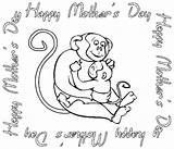 Affen Hugging Monkeys Malvorlage Scimmia Tiere Animali Kategorien sketch template
