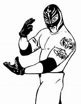 Rey Coloring Mysterio Wrestling Pages Entertainment Mask Wwe Color Template sketch template