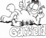 Garfield Sleeping Coloringkids sketch template