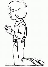 Praying Coloring Girl Man Drawing Library Getdrawings Popular Related Pages Clip sketch template