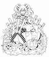 Halloween Coloring Anime Pages Colouring Cute Drawing Nami Manga Color Girl Creepy Ehehehe Finally Printable Adults Sheets Lineart Done Adult sketch template