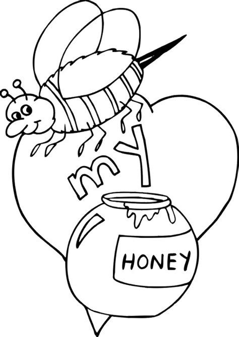 coloring pages  valentines day valentines day coloring page bee