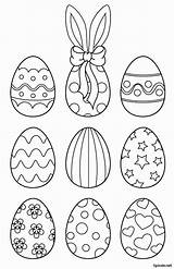 Paques Oeuf Oeufs Pâques Coloriages sketch template