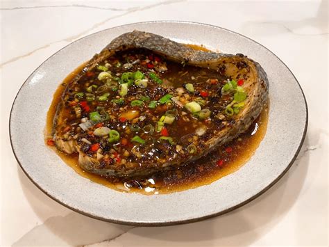 Steamed Chilean Sea Bass Steak With Black Bean Sauce Chinesefood