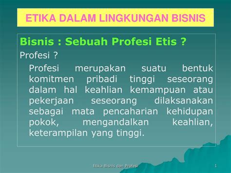 Etika Lingkungan Hidup Dalam Etika Bisnis