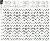 Coloring Counting Hearts sketch template