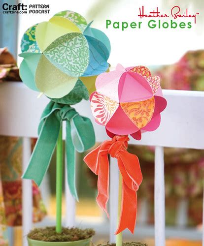 craft pattern podcast paper globes  heather bailey flickr