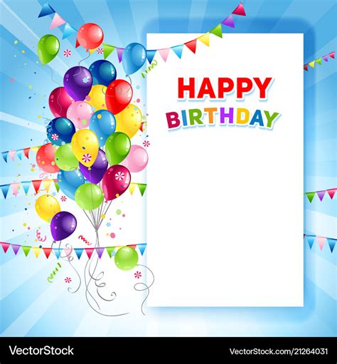 festive happy birthday card template royalty  vector