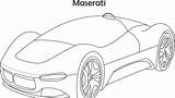 Maserati Coloring Pages Car Getcolorings Kids Printable sketch template