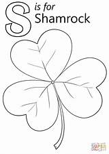 Coloring Shamrock Pages Letter Printable Drawing Puzzle sketch template