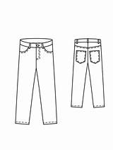 Jeans Sketch Template Ripped Technical Drawings Patterns sketch template
