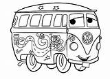 Bus Volkswagen Drawing Coloring Getdrawings Kids sketch template