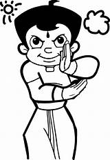 Coloring Bheem Pages Kung Fu Chhota Wecoloringpage sketch template