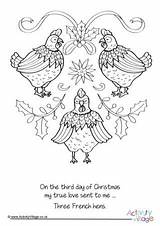 Christmas Hens sketch template