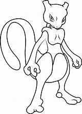 Mewtwo Coloring Pages Pokemon Game Print sketch template