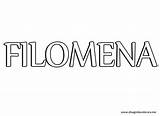 Filomena Nome sketch template