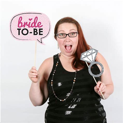 Bride To Be Bachelorette Party Photo Booth Props Kit 20 Count