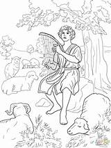 David Coloring Pages Shepherd Boy Ark Goliath Covenant Absalom Ausmalbilder Abigail Printable Harp Para King Koenig Color Bible Kids Getcolorings sketch template