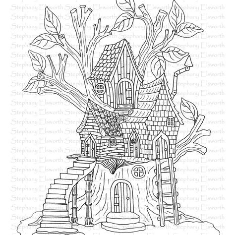 printable fairy house coloring pages malcolmteleon