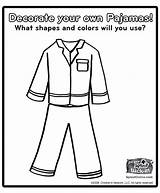 Pajama Coloring Pajamas Pages Polar Express Preschool Llama Crafts Template Red Party Activities Kids Pj Christmas Printable Sheets Winter Decorate sketch template