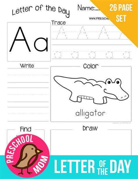 letter   week printables preschool alphabet printables