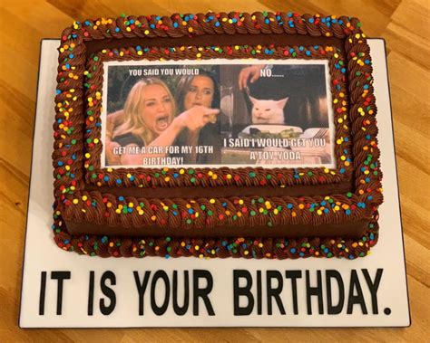 Meme Themed Birthday Cake