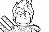 Ninjago Coloring Lego Pages Kai Print Latest These sketch template