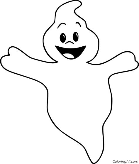 printable ghost coloring pages  vector format easy  print