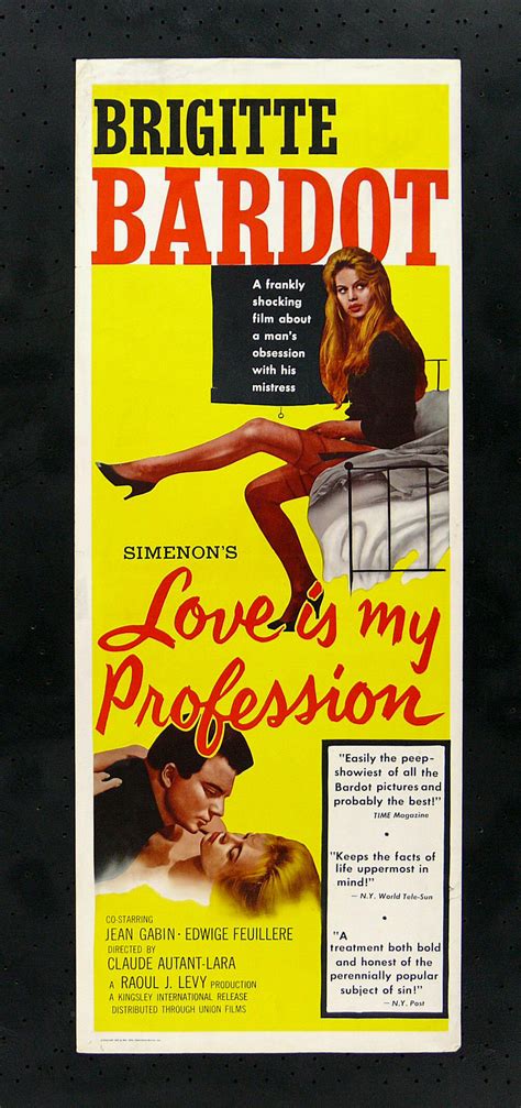 love is my profession brigitte bardot movie poster ebay