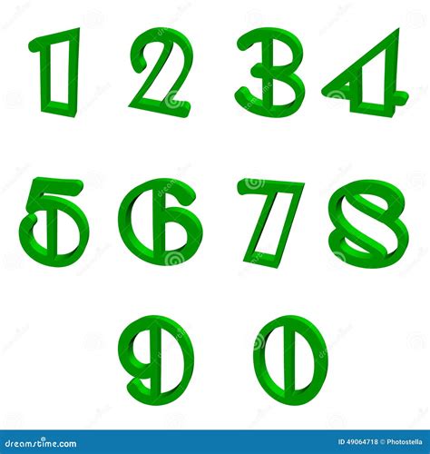 green numbers stock illustration illustration  green