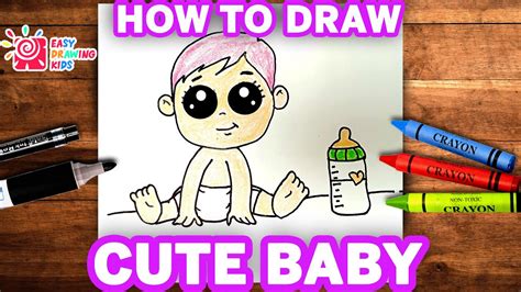 cute baby drawing step  step easy drawing youtube