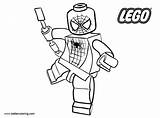 Lego Pages Superhero Printable Coloring Spiderman Fighting Template sketch template