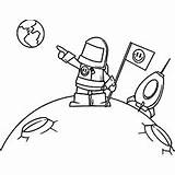 Astronaut Coloring Pages Earth Pointing Printable Color Adventurous Toddler Will sketch template