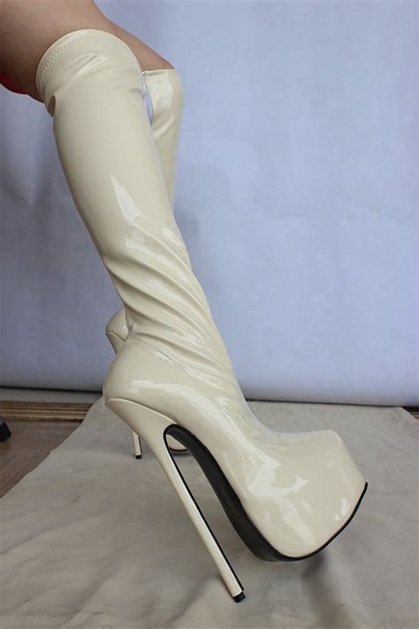 20cm 23cm Heel Knee High Boots Extreme High 8inch Sex