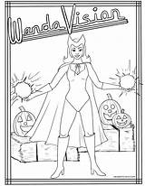 Wandavision Wanda Maximoff Scarlet Witch Desertchica Nostalgic sketch template