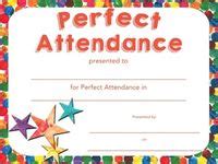 perfect attendance certificate ideas perfect attendance