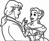 Coloring Belle Dancing Disney Princess Pages Wecoloringpage sketch template