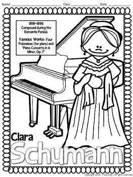 composer coloring sheets    bulletin board lady tracy king