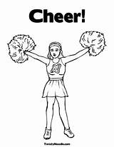 Coloring Pom Cheerleader Poms Purin Cheer Cheerleading Gwall Cheerleaders sketch template