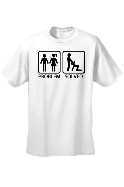 men s funny t shirt problem solved adult sex humor marriage s 5xl tee