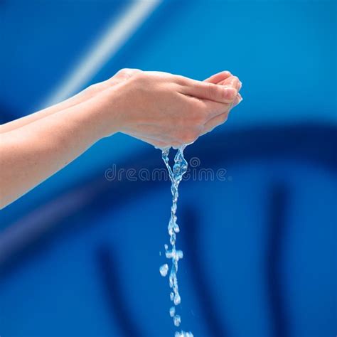 water flowing    hands stock photo image  closeup purity