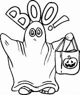 Ghost Coloring Pages Getcolorings Spooky Halloween sketch template